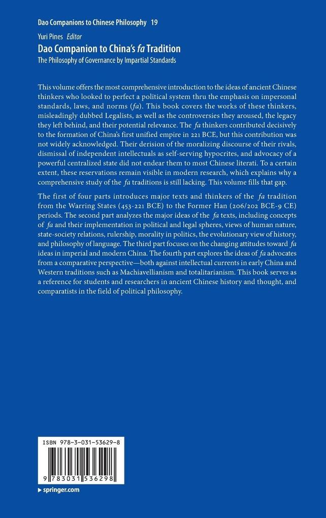Weitere Ansicht: Dao Companion to China's fa Tradition
