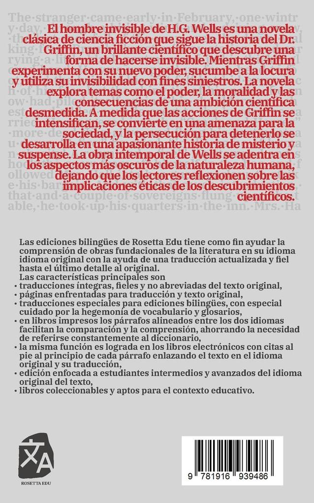 Weitere Ansicht: El Hombre Invisible - The Invisible Man | H. G. Wells