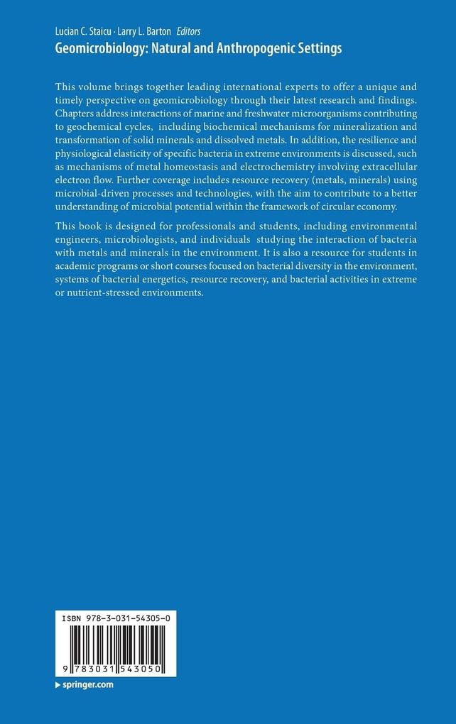Weitere Ansicht: Geomicrobiology: Natural and Anthropogenic Settings