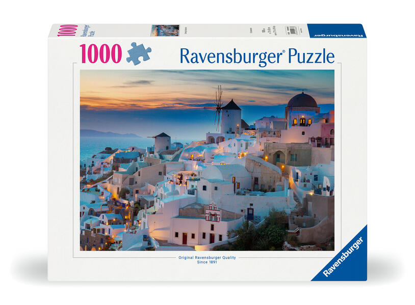 Produktbild: Erwachsenenpuzzle 1000 Teile - Abend über Santorini