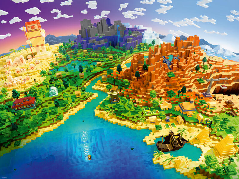 Produktbild: Erwachsenenpuzzle 1500 Teile - World of Minecraft