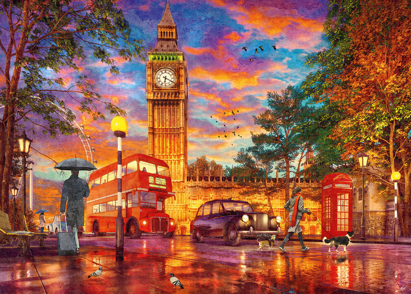 Produktbild: Erwachsenenpuzzle 1000 Teile - Sonnenuntergang in London
