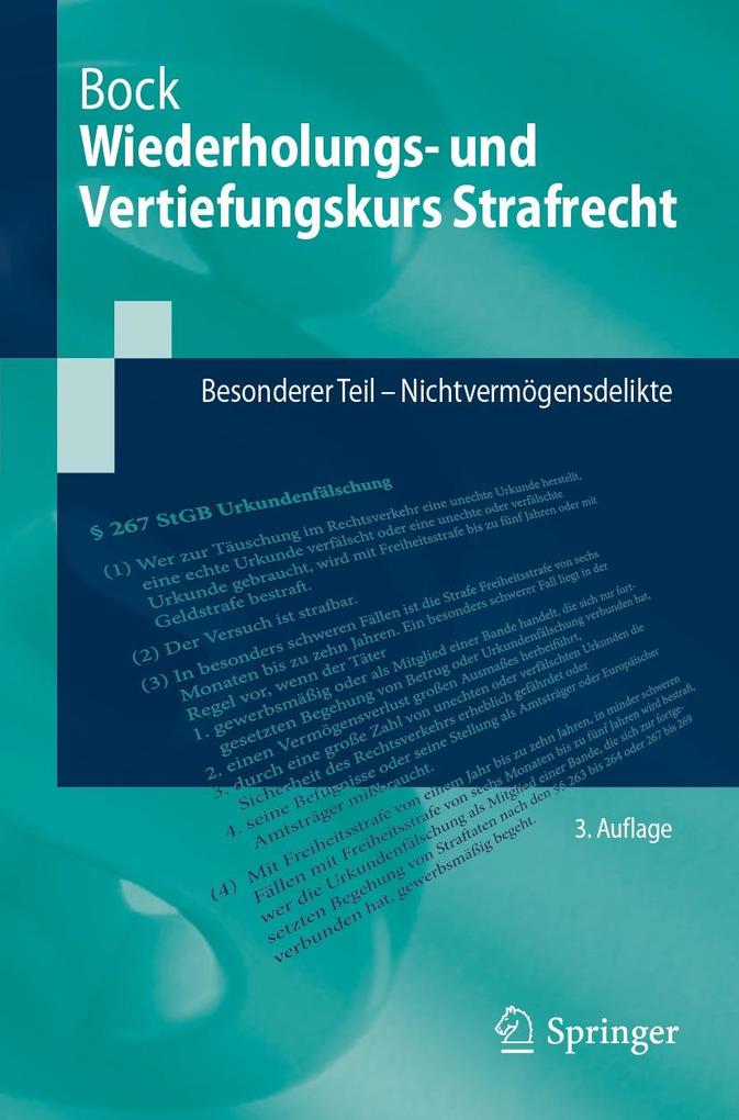 Produktbild: Wiederholungs- und Vertiefungskurs Strafrecht | Dennis Bock