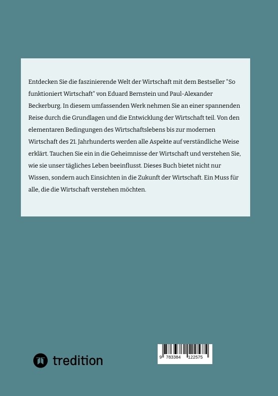 Weitere Ansicht: So funktioniert Wirtschaft | Eduard Bernstein, Paul-Alexander Beckerburg
