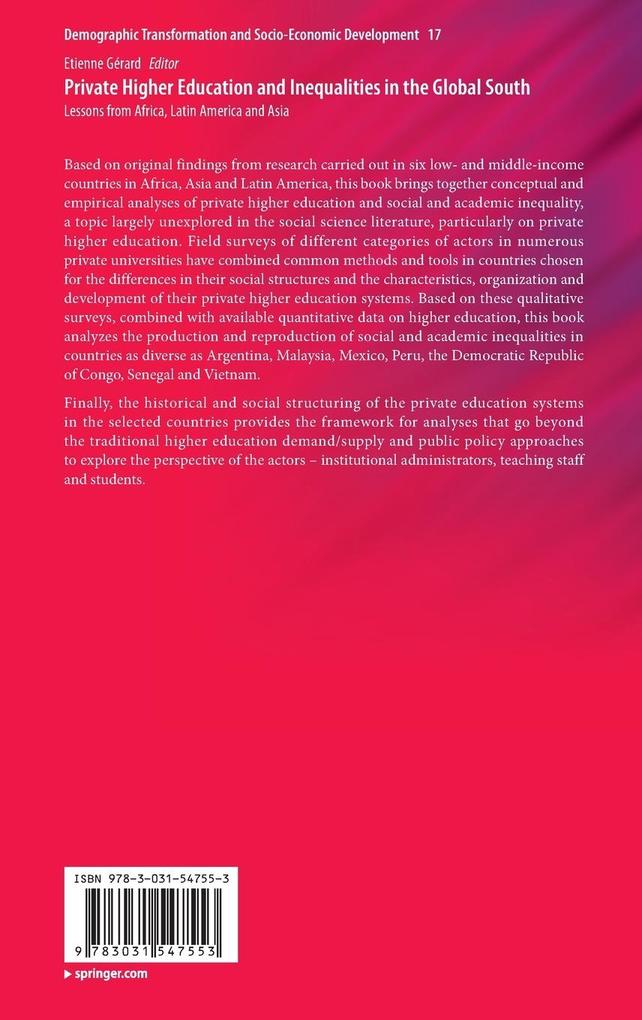 Weitere Ansicht: Private Higher Education and Inequalities in the Global South
