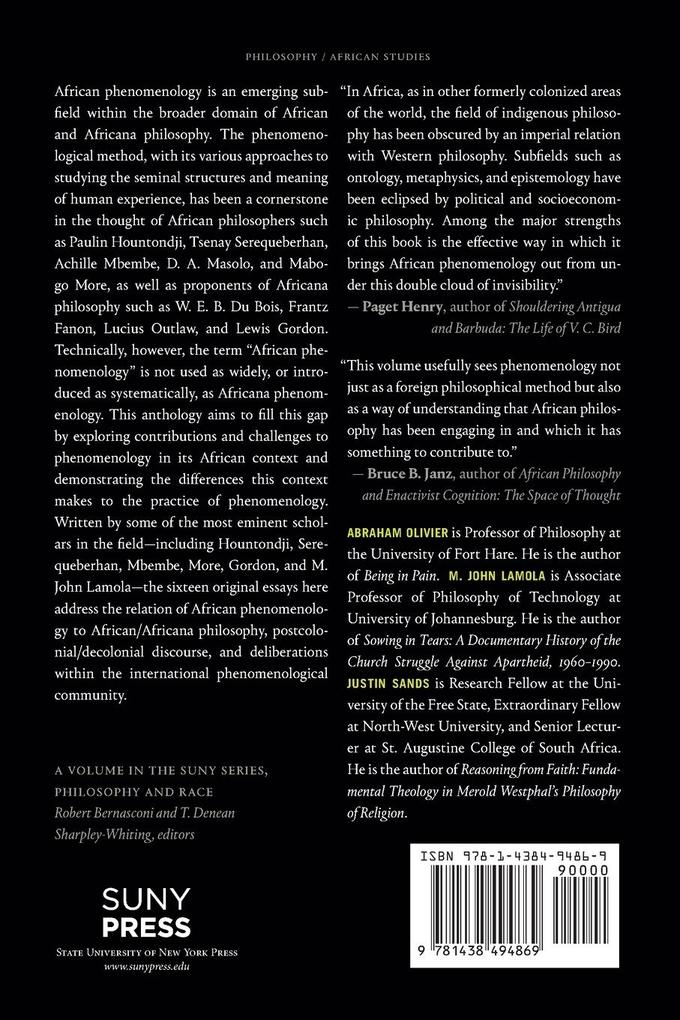 Weitere Ansicht: Phenomenology in an African Context