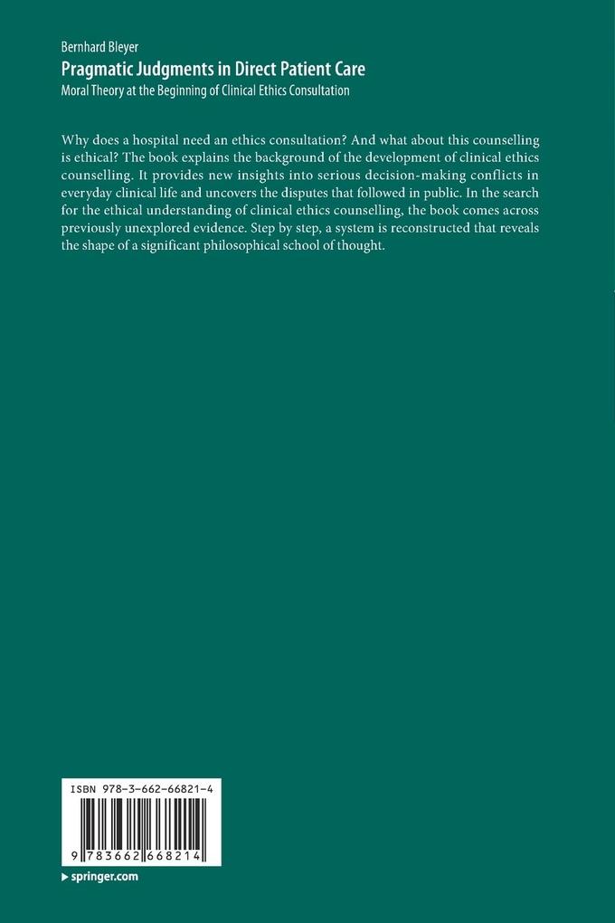 Weitere Ansicht: Pragmatic Judgments in Direct Patient Care | Bernhard Bleyer