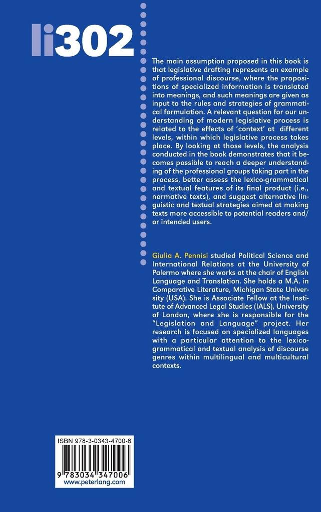 Weitere Ansicht: A linguistic Insight into Legislative Drafting | Giulia Adriana Pennisi