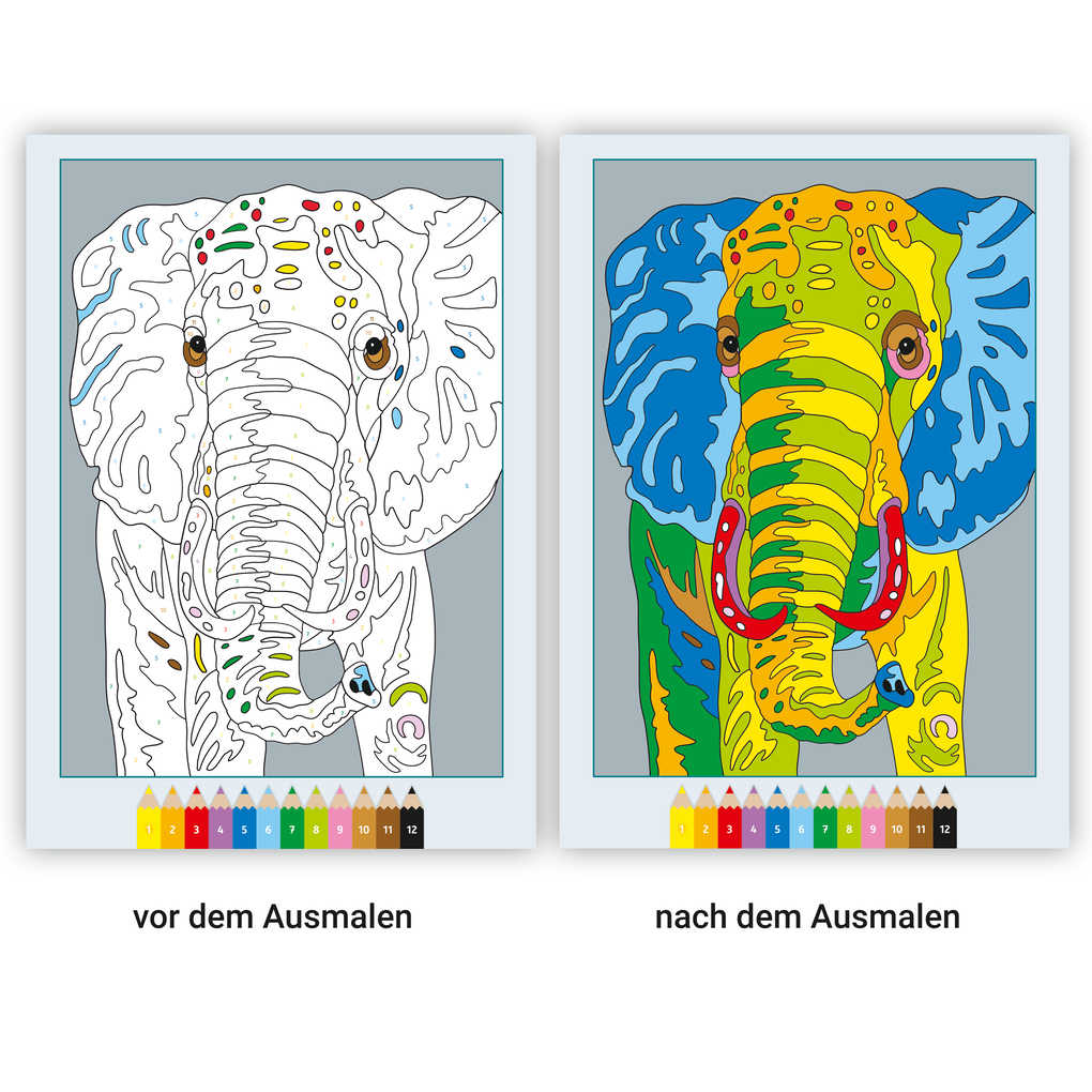 Weitere Ansicht: CreArt Malen nach Zahlen ab 7: Wilde Tiere
