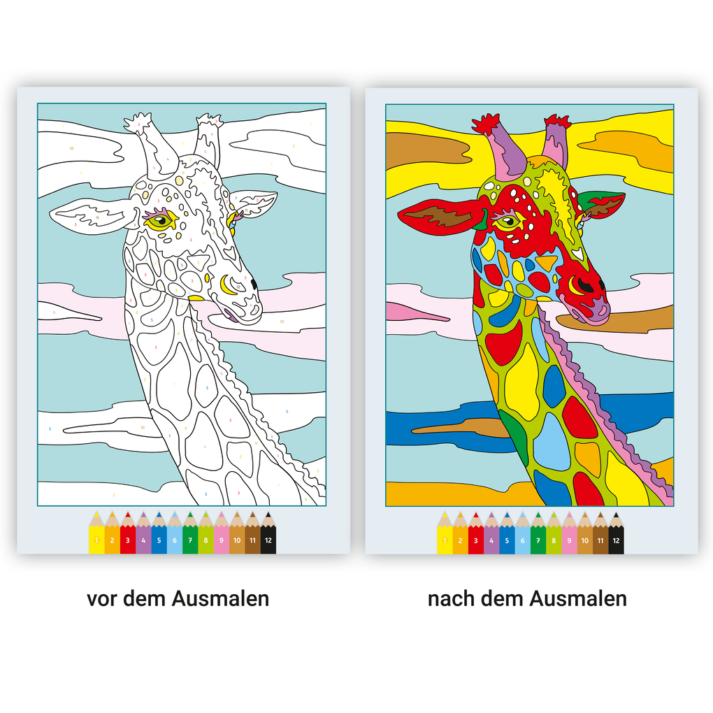 Weitere Ansicht: CreArt Malen nach Zahlen ab 7: Wilde Tiere