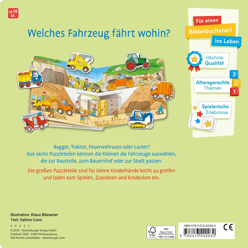 Weitere Ansicht: Mein liebstes Puzzle-Spielbuch - Fahrzeuge | Sabine Cuno