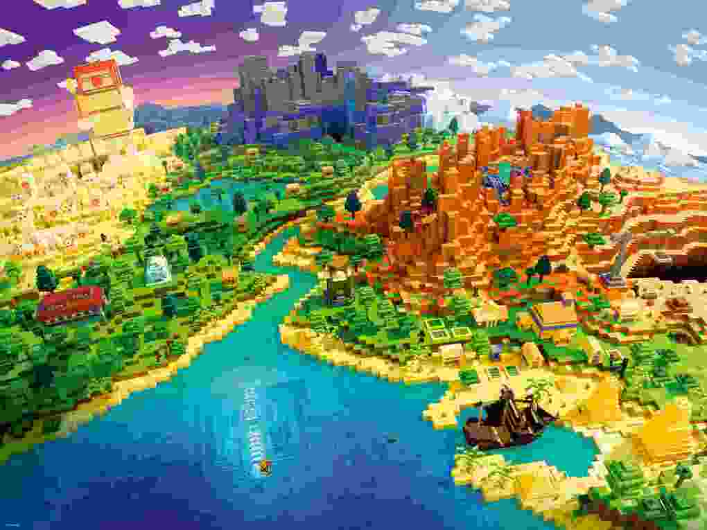 Weitere Ansicht: Erwachsenenpuzzle 1500 Teile - World of Minecraft