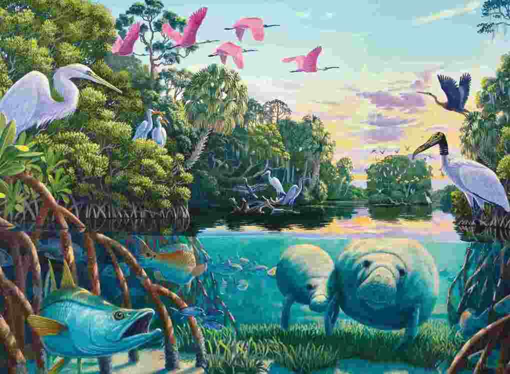 Weitere Ansicht: Erwachsenenpuzzle 500 Teile - Manatee Moments