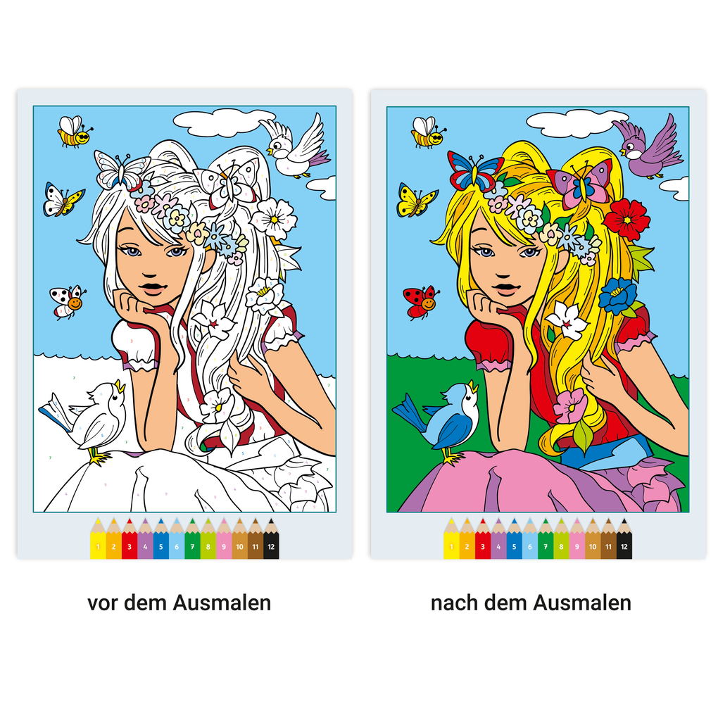 Weitere Ansicht: CreArt Malen nach Zahlen ab 7: Feen, Elfen, Meerjungfrauen