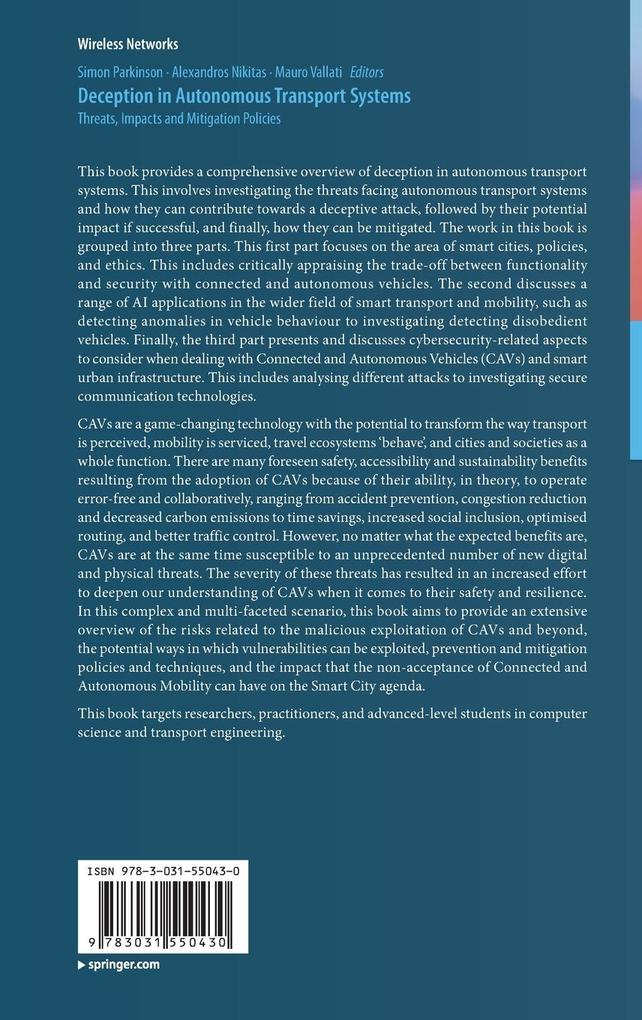 Weitere Ansicht: Deception in Autonomous Transport Systems