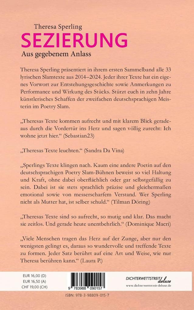 Weitere Ansicht: Sezierung. Aus gegebenem Anlass | Theresa Sperling