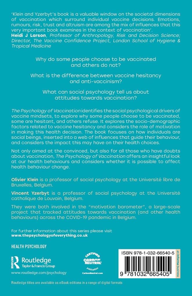 Weitere Ansicht: The Psychology of Vaccination | Olivier Klein, Vincent Yzerbyt