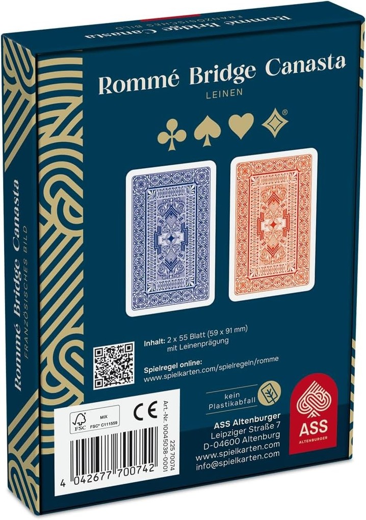 Weitere Ansicht: Rommé Leinenprägung, französisches Bild