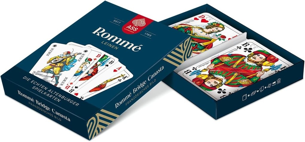 Weitere Ansicht: Rommé Leinenprägung, französisches Bild