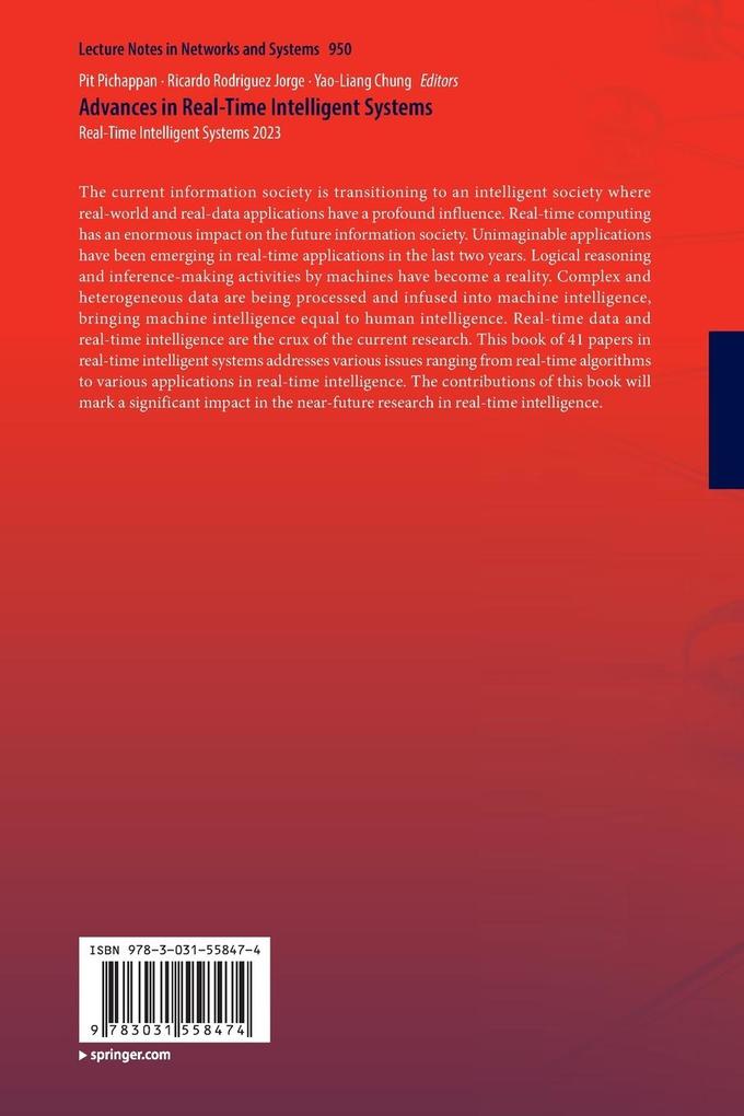 Weitere Ansicht: Advances in Real-Time Intelligent Systems