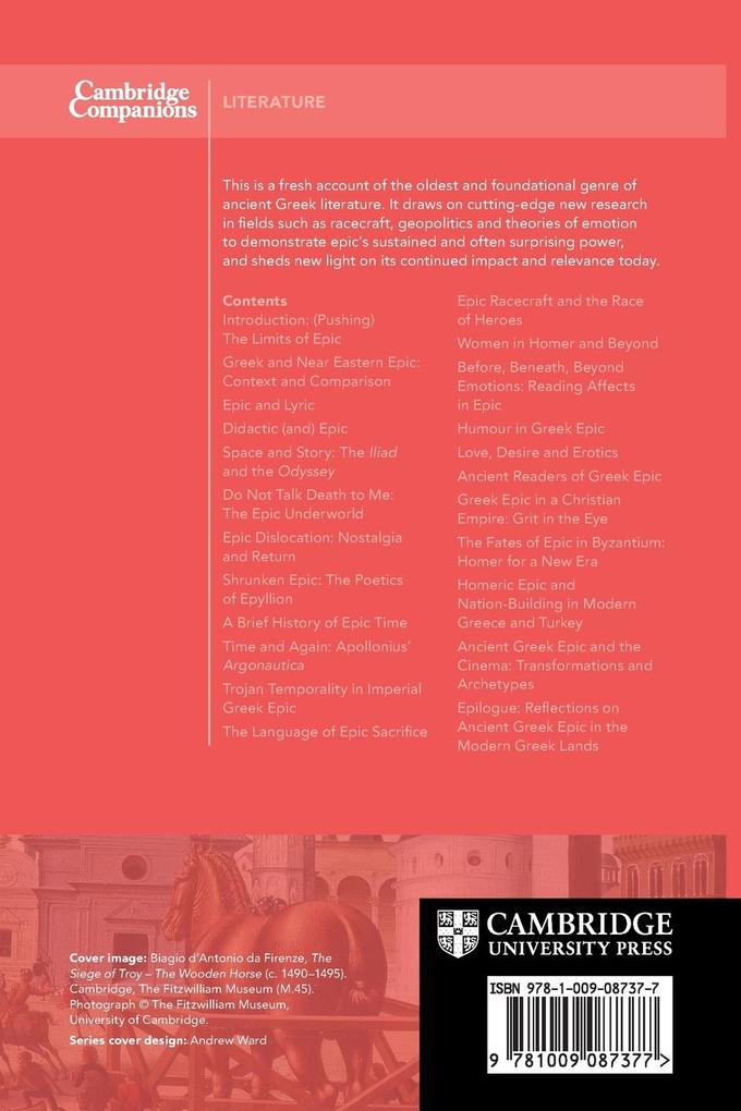 Weitere Ansicht: The Cambridge Companion to Ancient Greek Epic