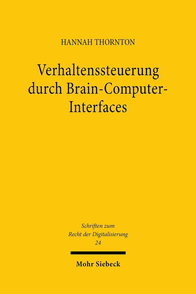 Produktbild: Verhaltenssteuerung durch Brain-Computer-Interfaces | Hannah Thornton