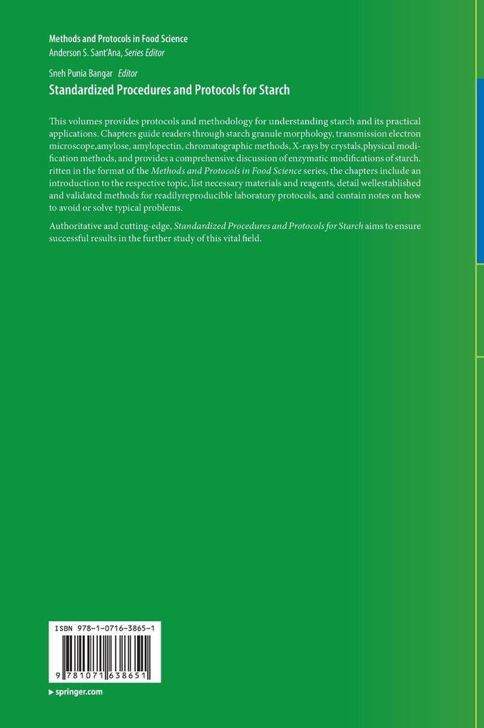 Weitere Ansicht: Standardized Procedures and Protocols for Starch