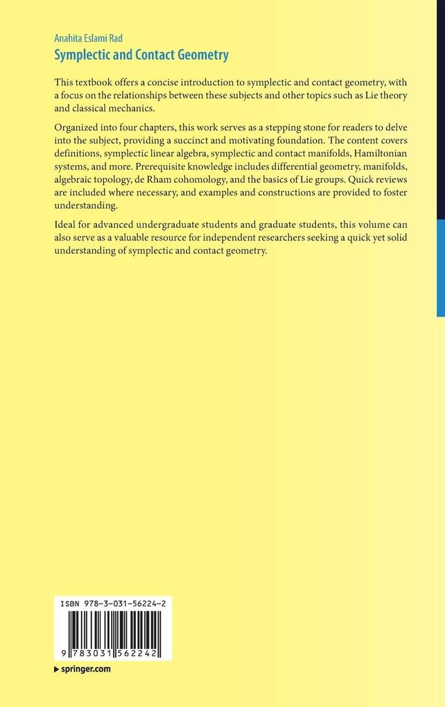 Weitere Ansicht: Symplectic and Contact Geometry | Anahita Eslami Rad