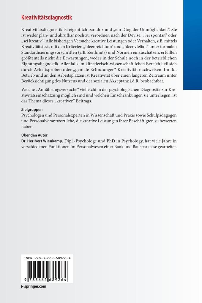 Weitere Ansicht: Kreativitätsdiagnostik | Heribert Wienkamp