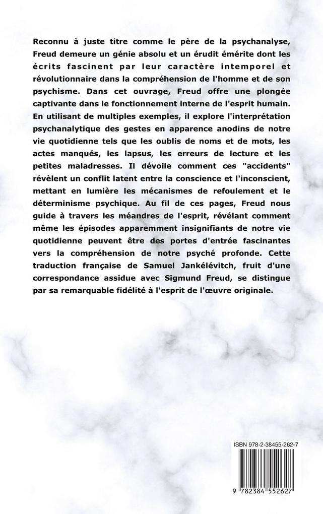 Weitere Ansicht: Psychopathologie de la vie quotidienne | Sigmund Freud