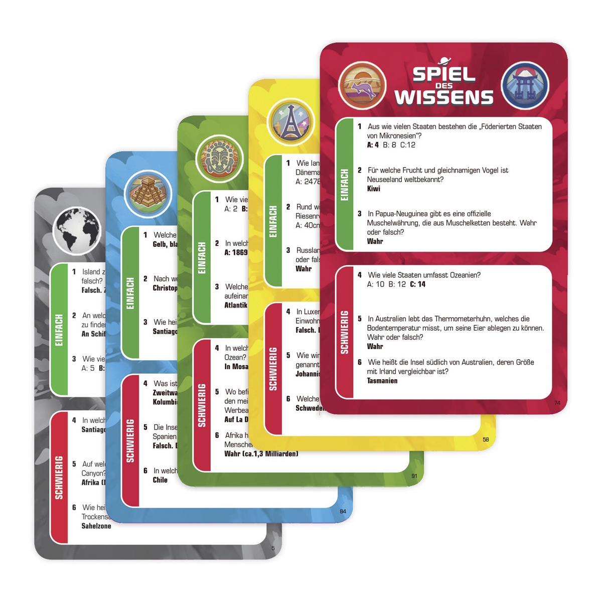 Weitere Ansicht: Spiel des Wissens - Rund um die Welt Kartenspiel
