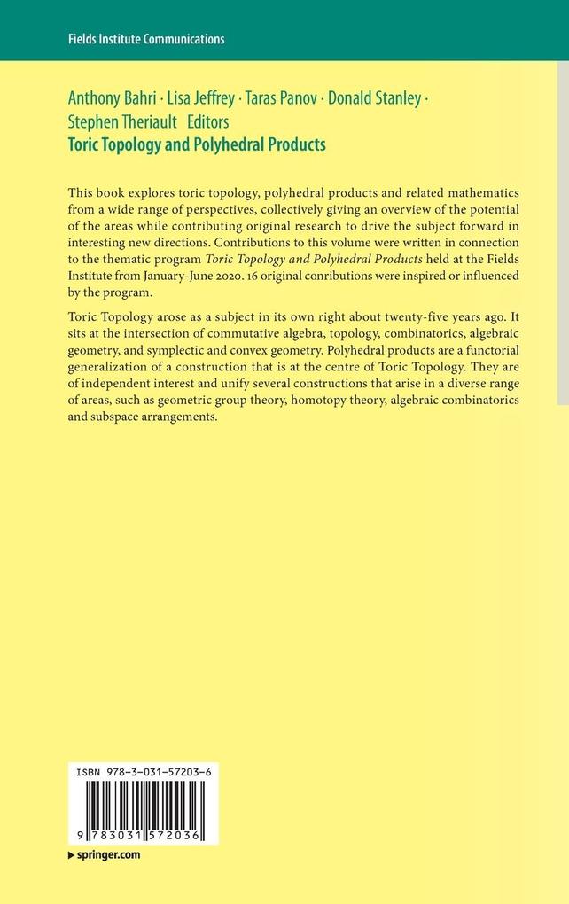 Weitere Ansicht: Toric Topology and Polyhedral Products