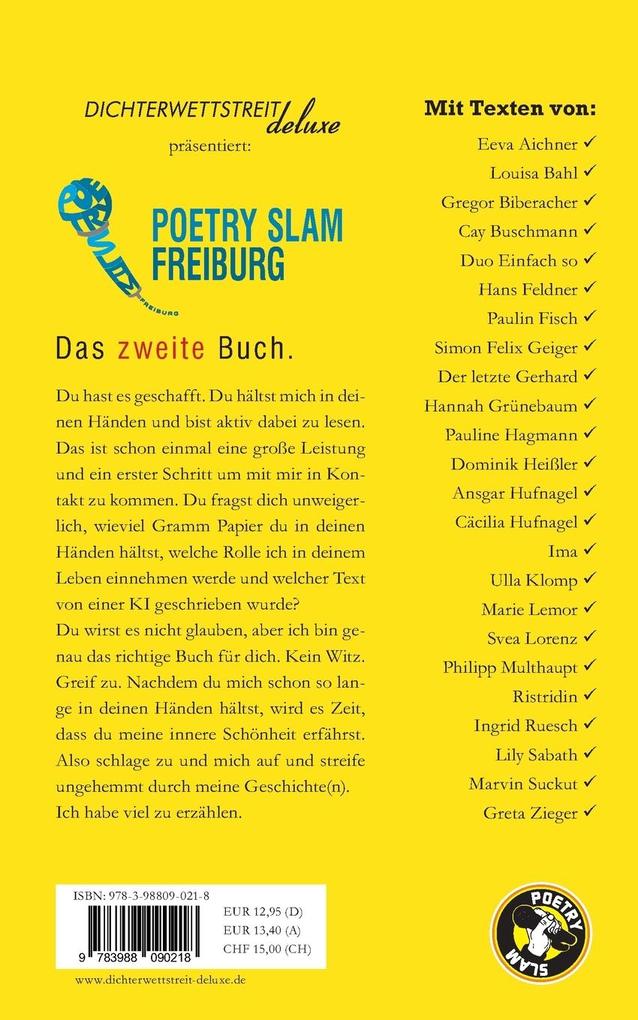 Weitere Ansicht: Poetry Slam Freiburg | Marvin Suckut, Philipp Multhaupt, Marie Lemor, Eeva Aichner, Louisa Bahl