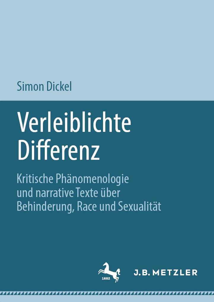 Produktbild: Verleiblichte Differenz | Simon Dickel