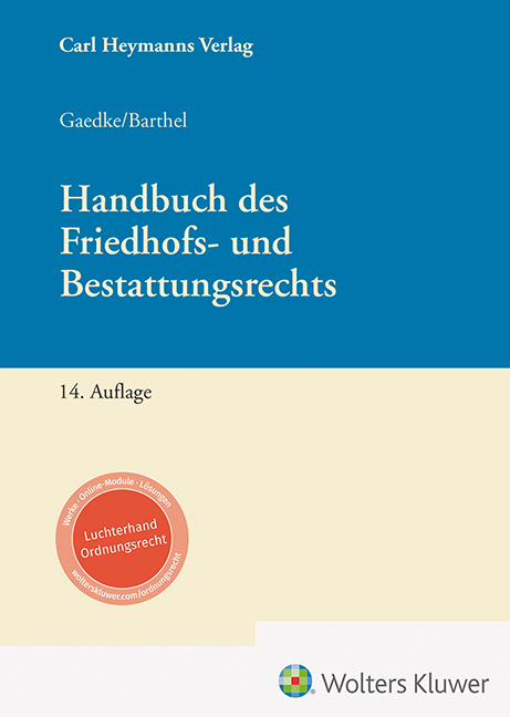 Produktbild: Handbuch Friedhofs- und Bestattungsrecht