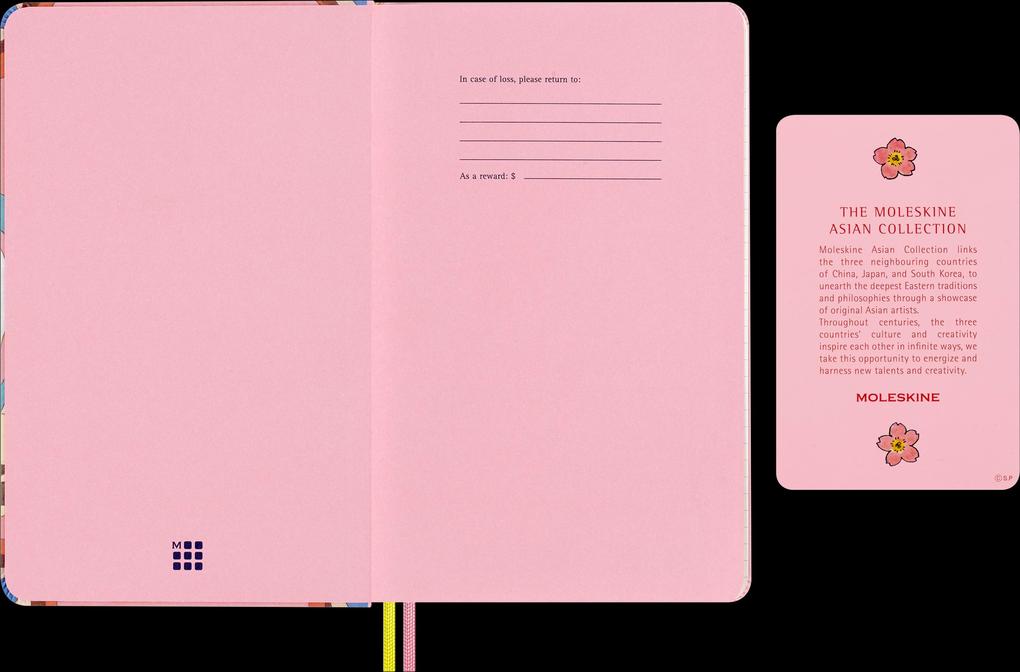 Weitere Ansicht: Moleskine Sakura undatierter Wochen Notizkalender, L/A5, Fester Einband