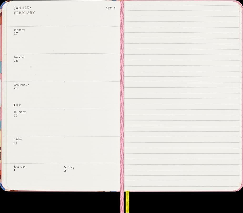 Weitere Ansicht: Moleskine Sakura undatierter Wochen Notizkalender, L/A5, Fester Einband