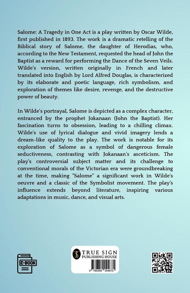 Weitere Ansicht: Salome A Tragedy In One Act | Oscar Wilde