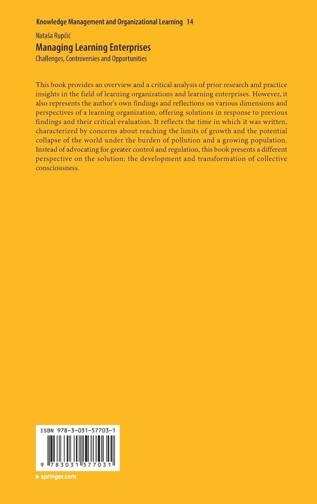 Weitere Ansicht: Managing Learning Enterprises | Nataša Rupi, Natasa Rupcic, Nataa Rupi