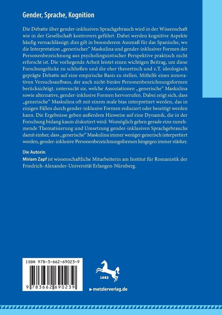 Weitere Ansicht: Gender, Sprache, Kognition | Miriam Zapf