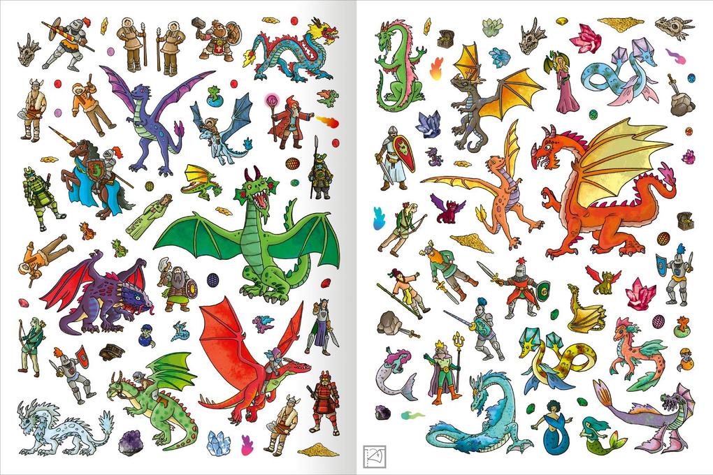 Weitere Ansicht: Das Metallic-Stickerbuch - Drachen