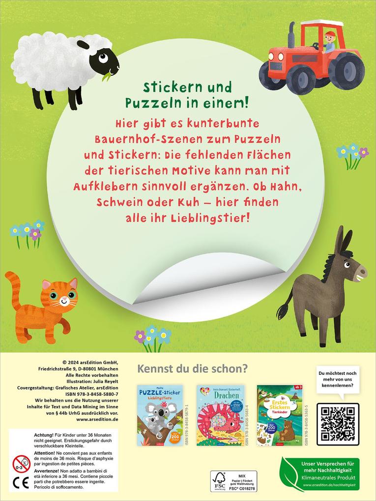 Weitere Ansicht: Meine Puzzle-Sticker - Bauernhof