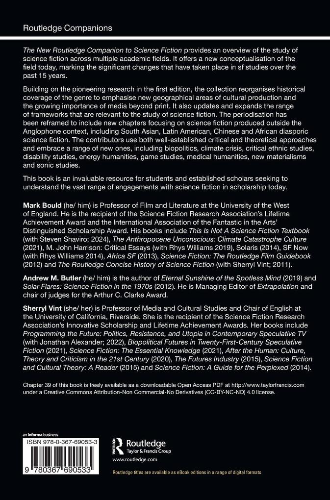 Weitere Ansicht: The New Routledge Companion to Science Fiction
