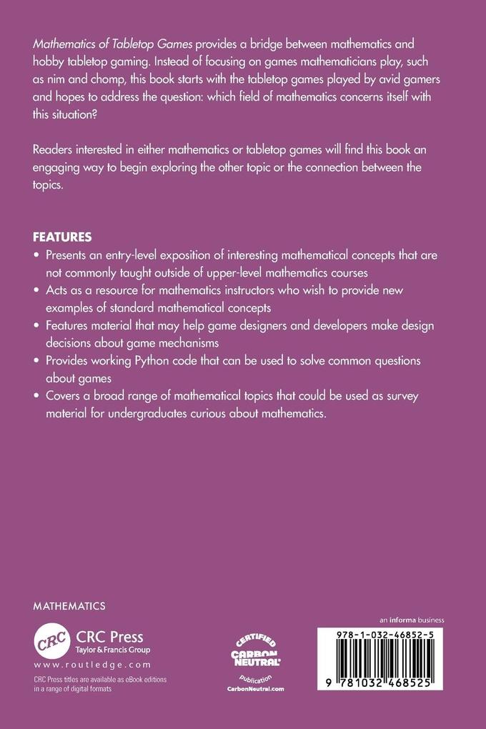 Weitere Ansicht: Mathematics of Tabletop Games | Aaron Montgomery