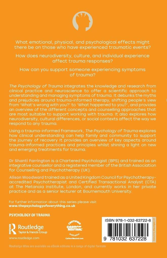Weitere Ansicht: The Psychology of Trauma | Shanti Farrington, Alison Woodward