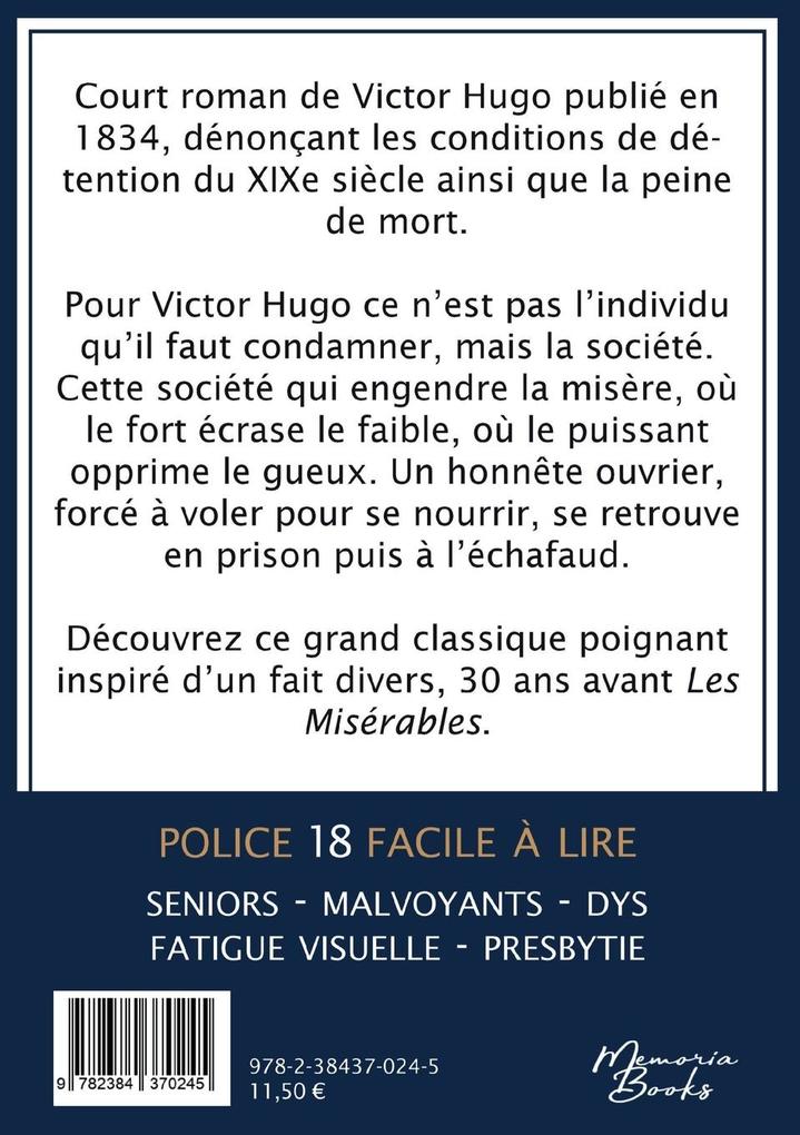 Weitere Ansicht: Claude Gueux en grands caractères | Victor Hugo