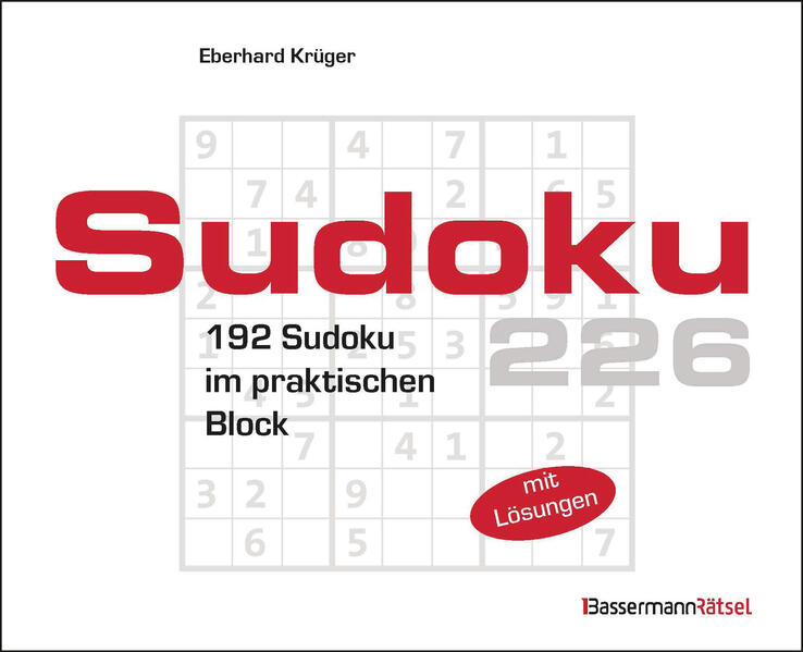 Produktbild: Sudokublock 226 (5 Exemplare à 2,99 EUR) | Eberhard Krüger