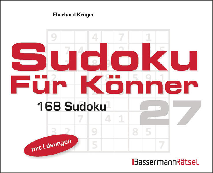 Produktbild: Sudoku für Könner 27 (5 Exemplare à 2,99 EUR) | Eberhard Krüger