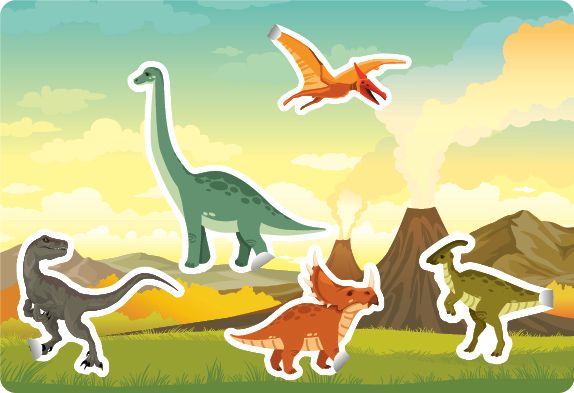 Weitere Ansicht: Meine Sticker + Karten + Box - Dinosaurier | Vanessa Götz