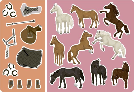 Weitere Ansicht: Meine Sticker + Karten + Box - Pferde | Isabel Martins